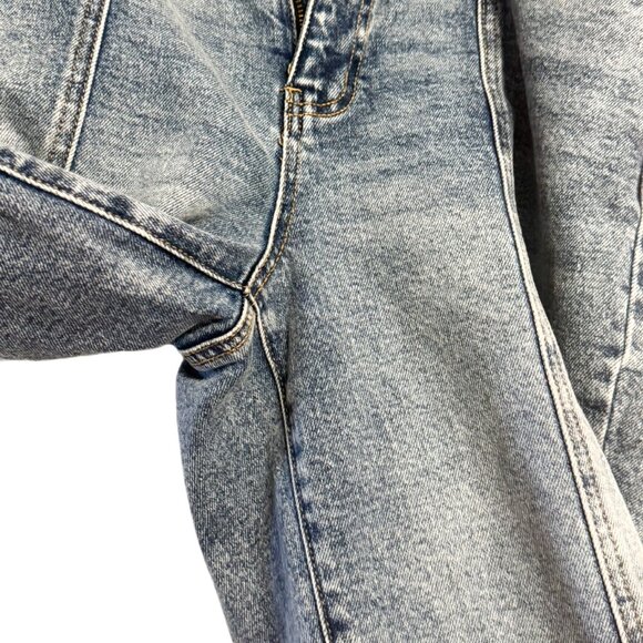Re-Generation High Rise Wide Leg Jeans Size 11 | Vintage Wash Front Seam Denim - Picture 5 of 5